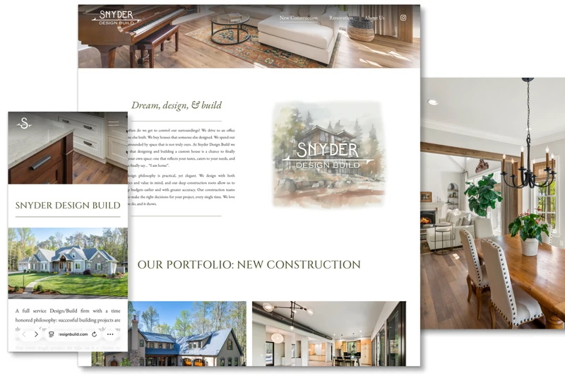 Snyder Design Build website and photography project